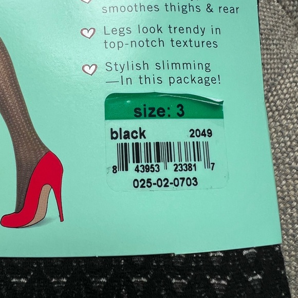 SPANX Black Textured Shaping Tights - Picture 6 of 10